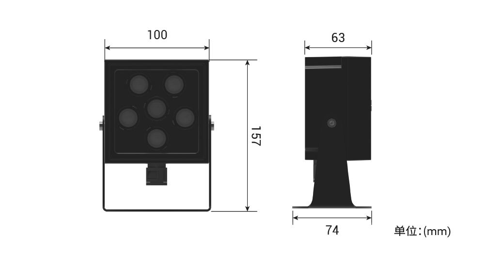 YD-DT-100 LED  方形投光灯